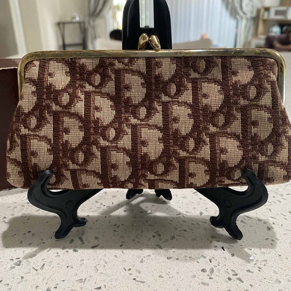 AUTHENTIC DIOR VINTAGE TROTTER DIORISSIMO CLUTCH - Picture 4 of 7